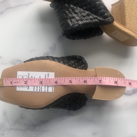 Dolce Vita POSY Sandals Black Raffia Block Heel, 5/6, New For Spring 2023 - Picture 11 of 12